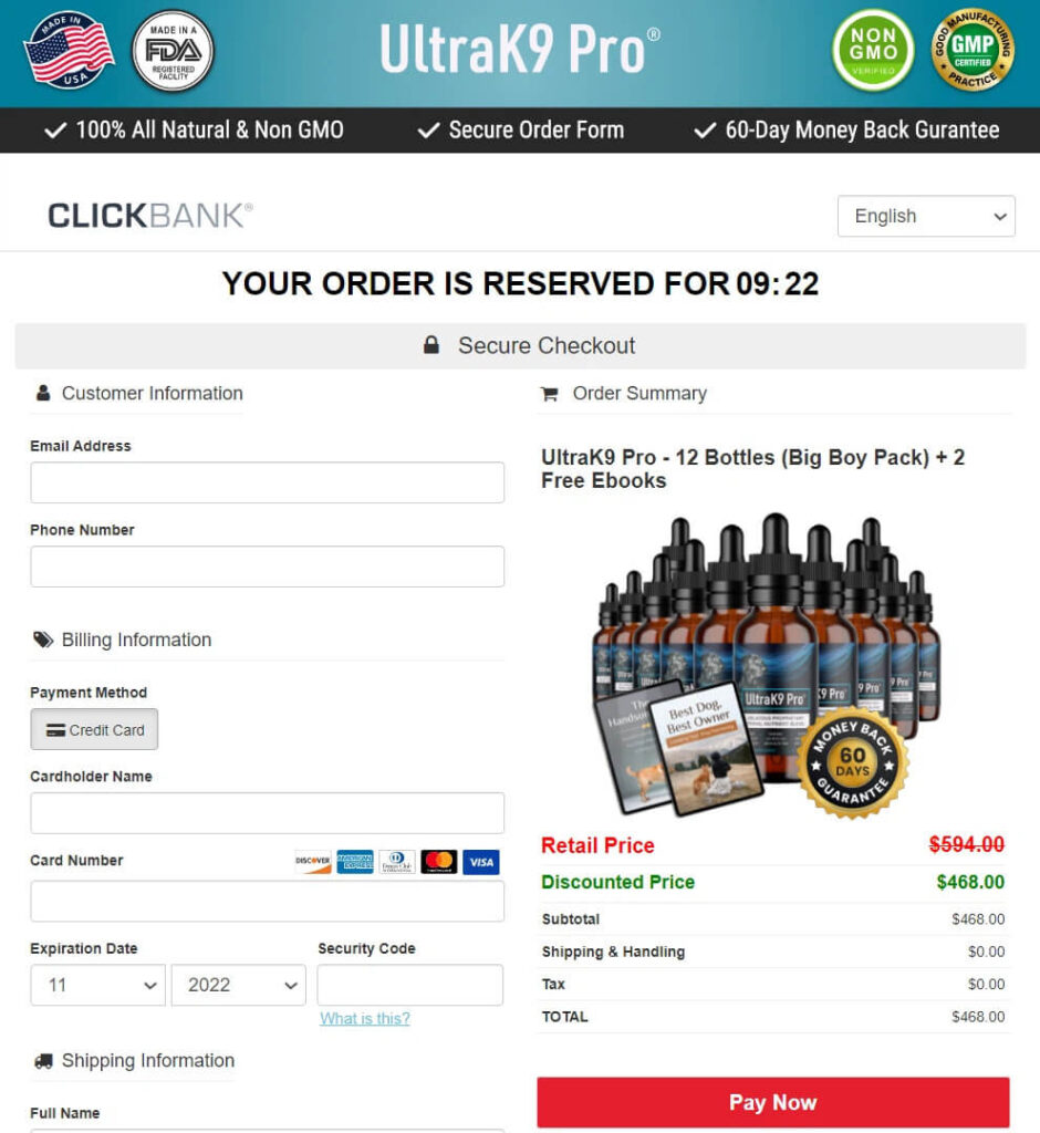 ultrak9pro price order form